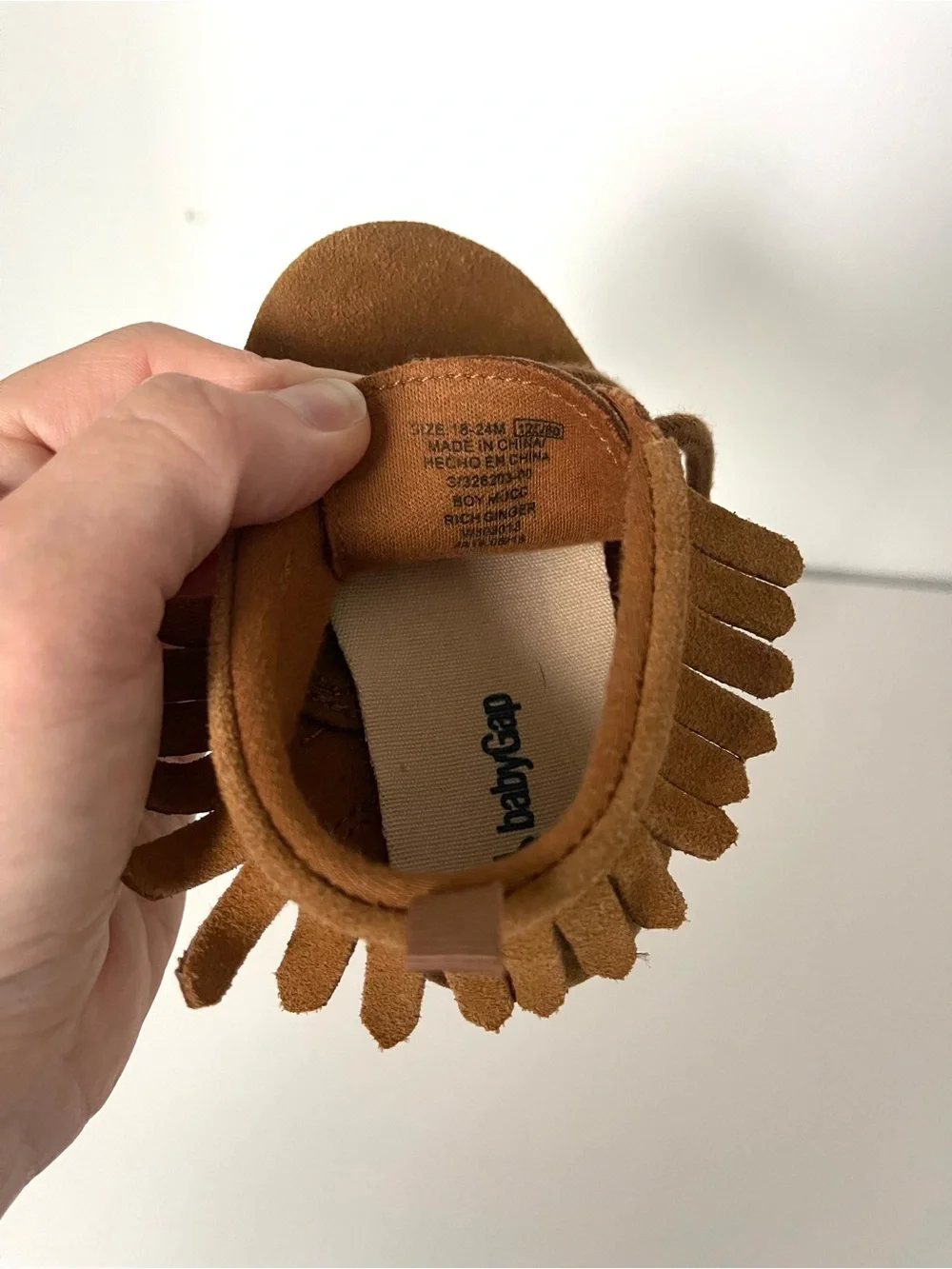 GAP Baby Moccasin Booties - Brown